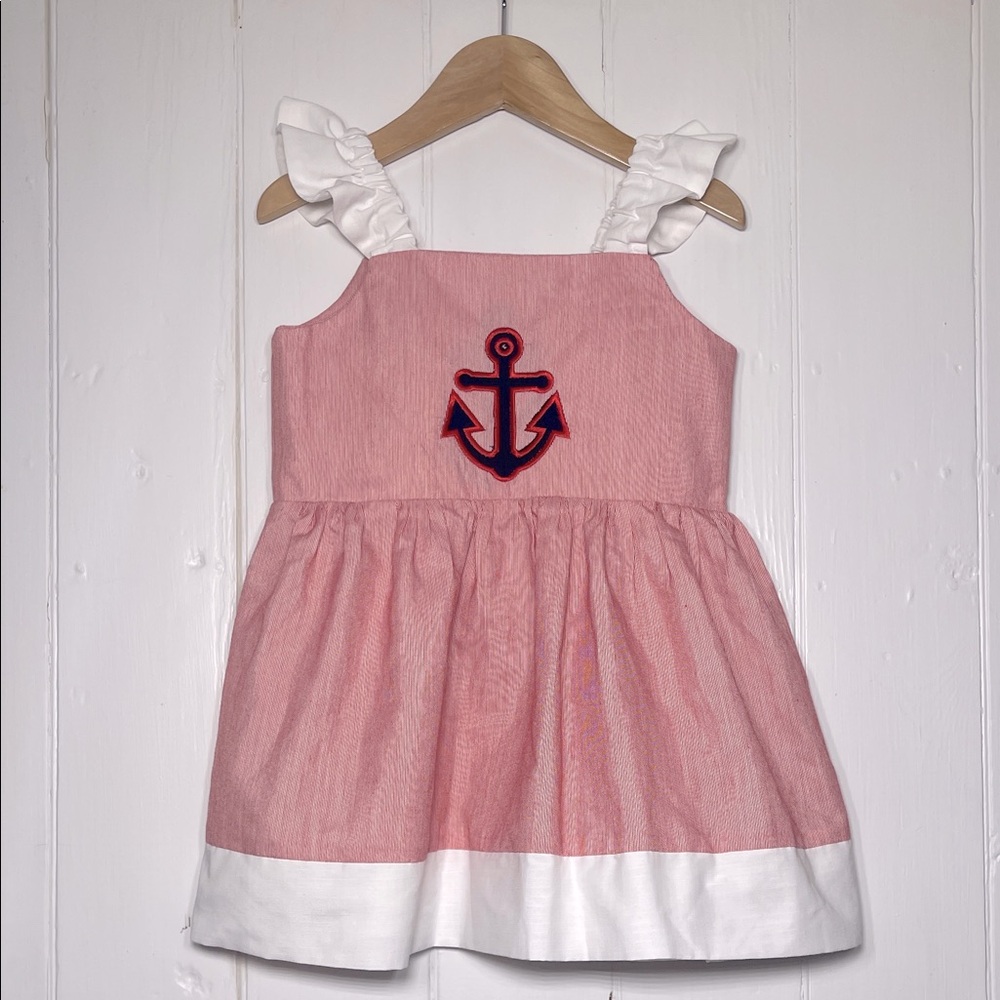 JENJEN’S CREATIONS EUC High Quality Handmade Nautical Embroidered Appliqué Dress